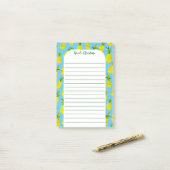Pineappel Party Patroon PIONISEREN IT-Waterverf AA Post-it® Notes (Op bureau)