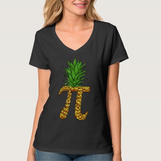 Pineappel Pi Funny Pi Dag Pi Neapple Pi T-shirt (Voorkant)