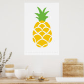 Pineappel Retro Poster 60's 70's Quote (Keuken)