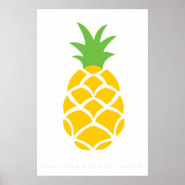 Pineappel Retro Poster 60's 70's Quote