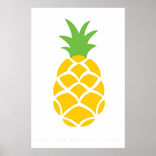 Pineappel Retro Poster 60's 70's Quote (Voorkant)