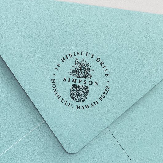  Pineappel Return-adres Rubberstempel