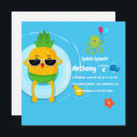 Pineappel Summer Splish Splash Kids Birthday Party Kaart<br><div class="desc">Koel een kinder zomerpool of een uitnodiging van een strandpartij die aan uw specificaties kan worden aangepast.</div>