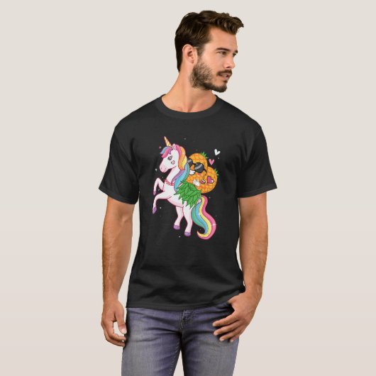 Pineappel Swinger Unicorn Swinging Lifestyle Pol T-shirt (Voorkant volledig)