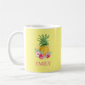 Pineappel Tropical Aloha Hawaii Persoonlijke naam Koffiemok (Links)