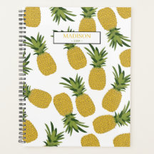 Pineappel Tropical Fruit Pattern Diary