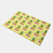 Pineappel Tropisch Aloha Hawaii Summer Yellow Deurmat (Schuin)