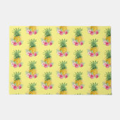 Pineappel Tropisch Aloha Hawaii Summer Yellow Deurmat (Voorkant)