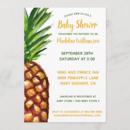 Pineappel tropisch Baby shower Kaart