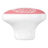 Pineappel Tropisch Roze Coral Salmon Beach Ocean Keramische Knop (Zijkant)