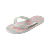 Pineappel Tropisch Roze Teenslippers (Schuin)