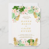 Pineappel tropisch Verloving Kaart (Voorkant)