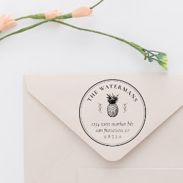  Pineappel Tropische Familie Adres Zelfinktende Stempel