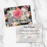 Pineappel tropische Floral Bedankkaart<br><div class="desc">Exotisch roze en witte hibiscus bloemen,  gele lileuzen,  ananassen,  palmschijfjes en tropische bladeren,  deze FLAT (niet open) dankjewel kan voor ELK geval worden gebruikt. Punten in onze winkel koppelen.</div>