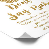 Pineappel tropische Floral zeg niet dat Baby gam Poster (Hoek)