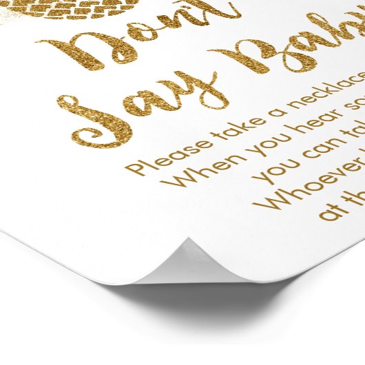 Pineappel tropische Floral zeg niet dat Baby gam Poster (Hoek)