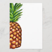 Pineappel Tropische Fotogeboortenaankondiging Aankondiging (Achterkant)