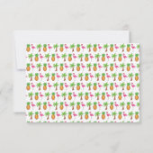 Pineappel van de Palmboom van de Birthday Flamingo Kaart (Achterkant)