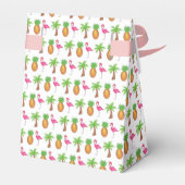 Pineappel van de palmboom van het tropische eiland bedankdoosjes (Achterkant)