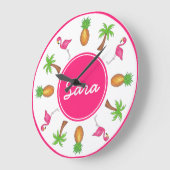 Pineappel van de palmboom van het tropische eiland grote klok (Hoek)