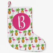Pineappel van de palmboom van het tropische eiland kleine kerstsok (Voorkant)