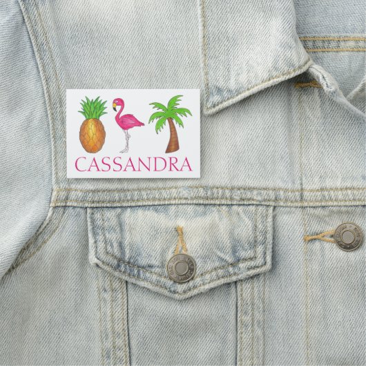 Pineappel van de tropische eilandroze flamingo Pal Naamplaatje (In situ)