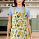 Pineappel van tropische vruchten schort<br><div class="desc">Schort van ananas van tropische vruchten</div>