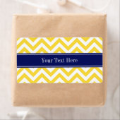Pineappel White LG Chevron Navy Blue Name Monogram Etiket (Insitu)