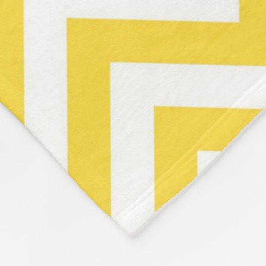 Pineappel White LG Chevron Navy Blue Name Monogram Fleece Deken (Hoek)