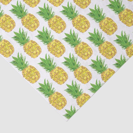 Pineappel White Tissuepapier (Detail)