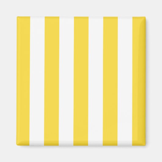 Pineappel Yellow White XL Stripes Patroon Magneet (Voorkant)
