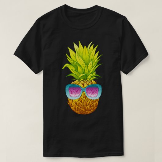 Pineappel zonnebril Beach Funny Summer T-shirt (Design voorkant)