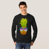 Pineappel Zonnebril Beach Summer T-shirt (Voorkant volledig)