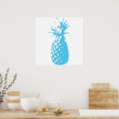 Pineappelafdrukken Retro Poster (Keuken)