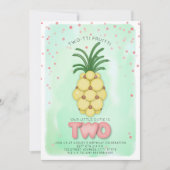 Pineappelballon Roze Twotti Fruitti Birthday Kaart (Voorkant)