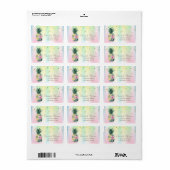 Pineappelbloemen Confetti Holografische Iridescent Etiket (Full Sheet)