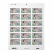Pineappelbloemen Confetti Holographic Pearl Etiket (Full Sheet)
