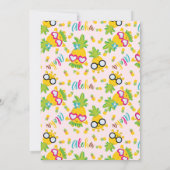 Pineappelfeest Het is een meisje Baby shower Fun Kaart (Achterkant)