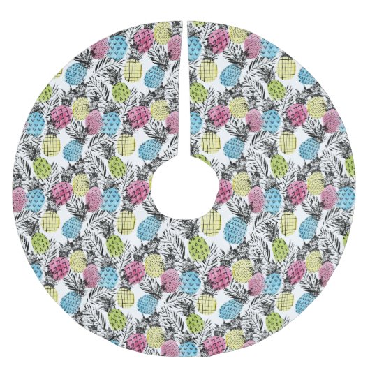 Pineappelgrunge-palmen Kerstboom Rok (Voorkant)