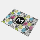 Pineappelgrunge-palmen | Monogram Deurmat (Schuin)
