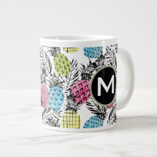 Pineappelgrunge-palmen   Monogram Grote Koffiekop