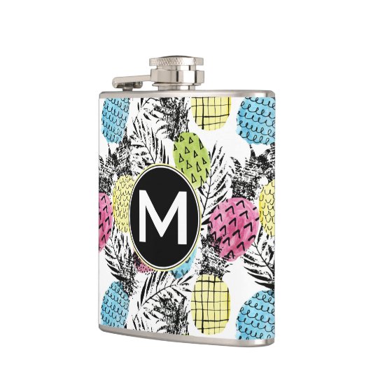 Pineappelgrunge-palmen | Monogram Heupfles (Links)