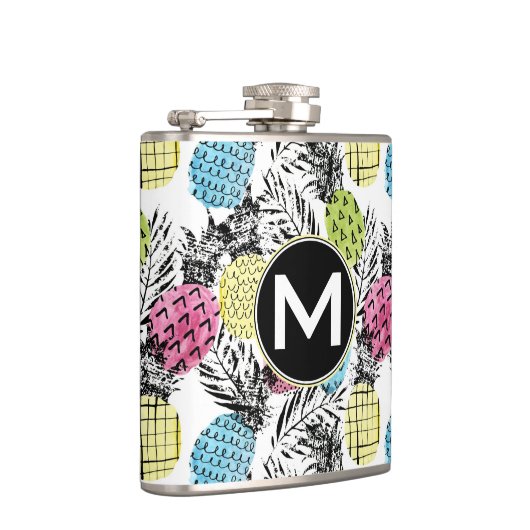 Pineappelgrunge-palmen | Monogram Heupfles (Rechts)