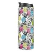 Pineappelgrunge-palmen | Monogram Thermosbeker (Geroteerd rechts)