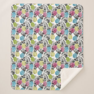 Pineappelgrunge-palmen Sherpa Deken