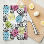 Pineappelgrunge-palmen Theedoek (Quarter Fold)