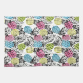 Pineappelgrunge-palmen Theedoek (Horizontaal)