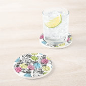 Pineappelgrunge-palmen Zandsteen Onderzetter (Zijkant)