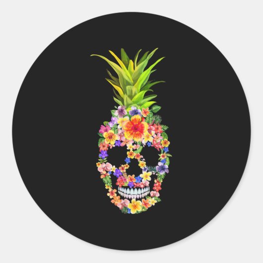 Pineappelklep Tropische zomervrucht Ronde Sticker (Voorkant)