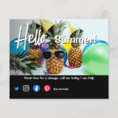 pineappelmarkt in de zomer verkoopt woning flyer (Voorkant)